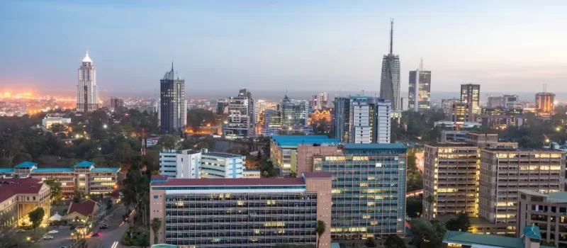 Nairobi cityscape - capital city of Kenya