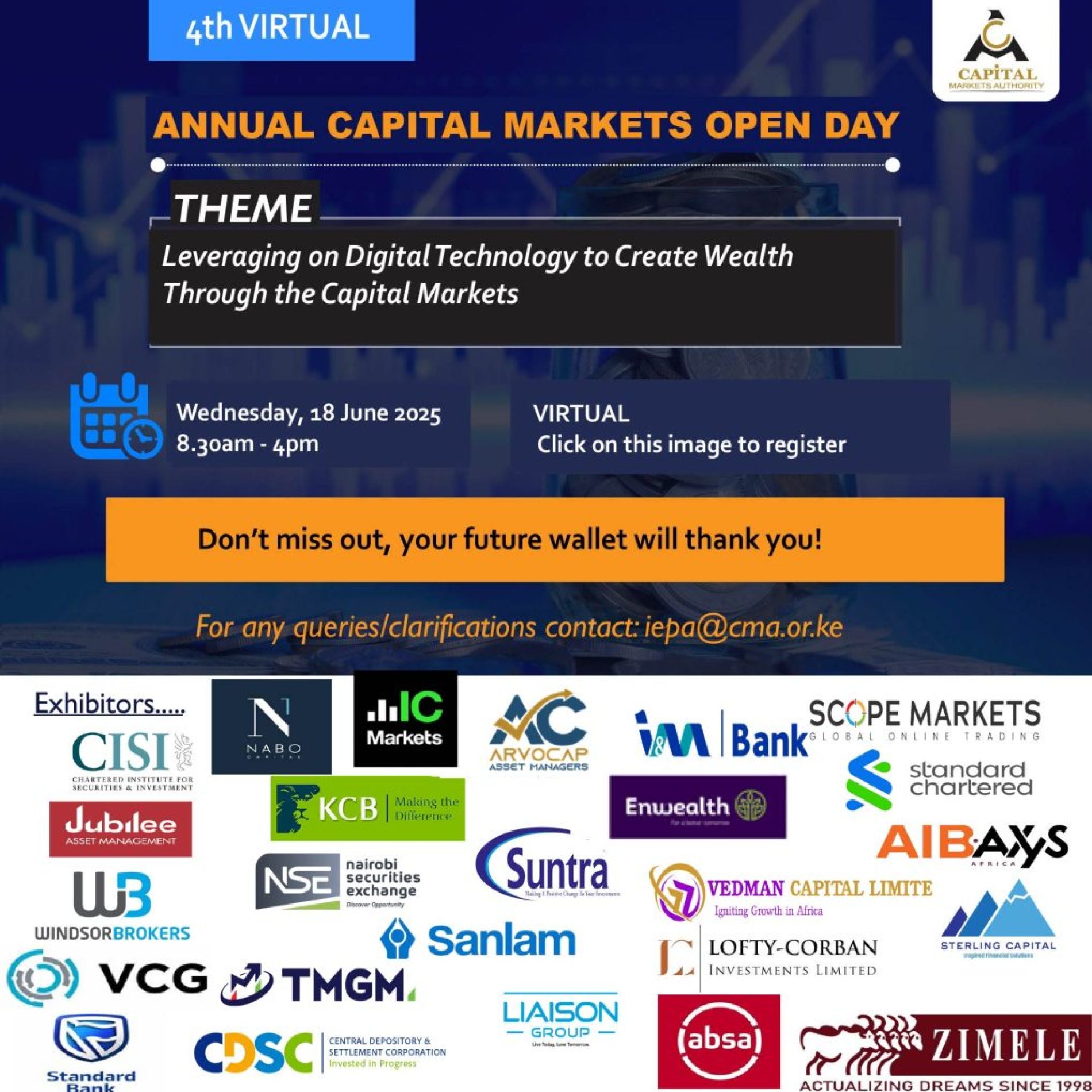 4th Virtual Annual Capital Markets Open Day Event Exhibitors Final