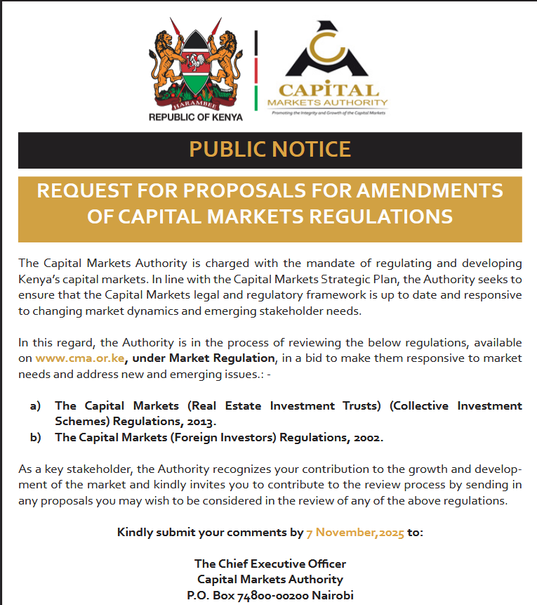 CMA Advert for Amendments on Regulations 03102025.pdf